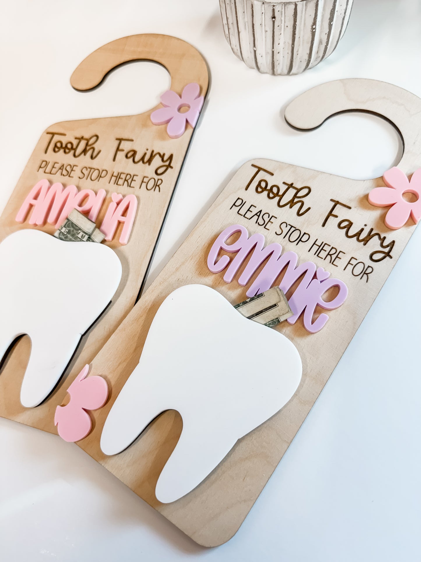 FLORAL TOOTH FAIRY DOOR HANGER