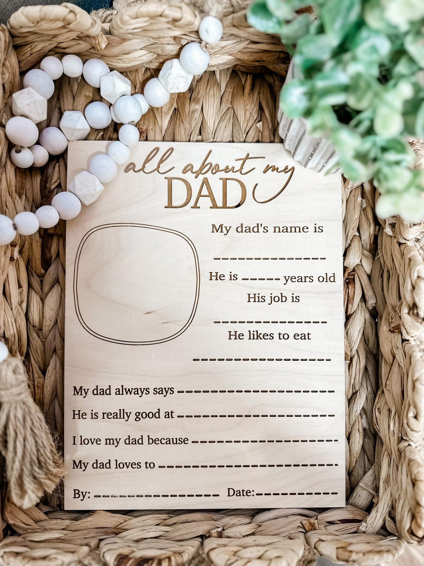 ALL ABOUT DAD SIGN