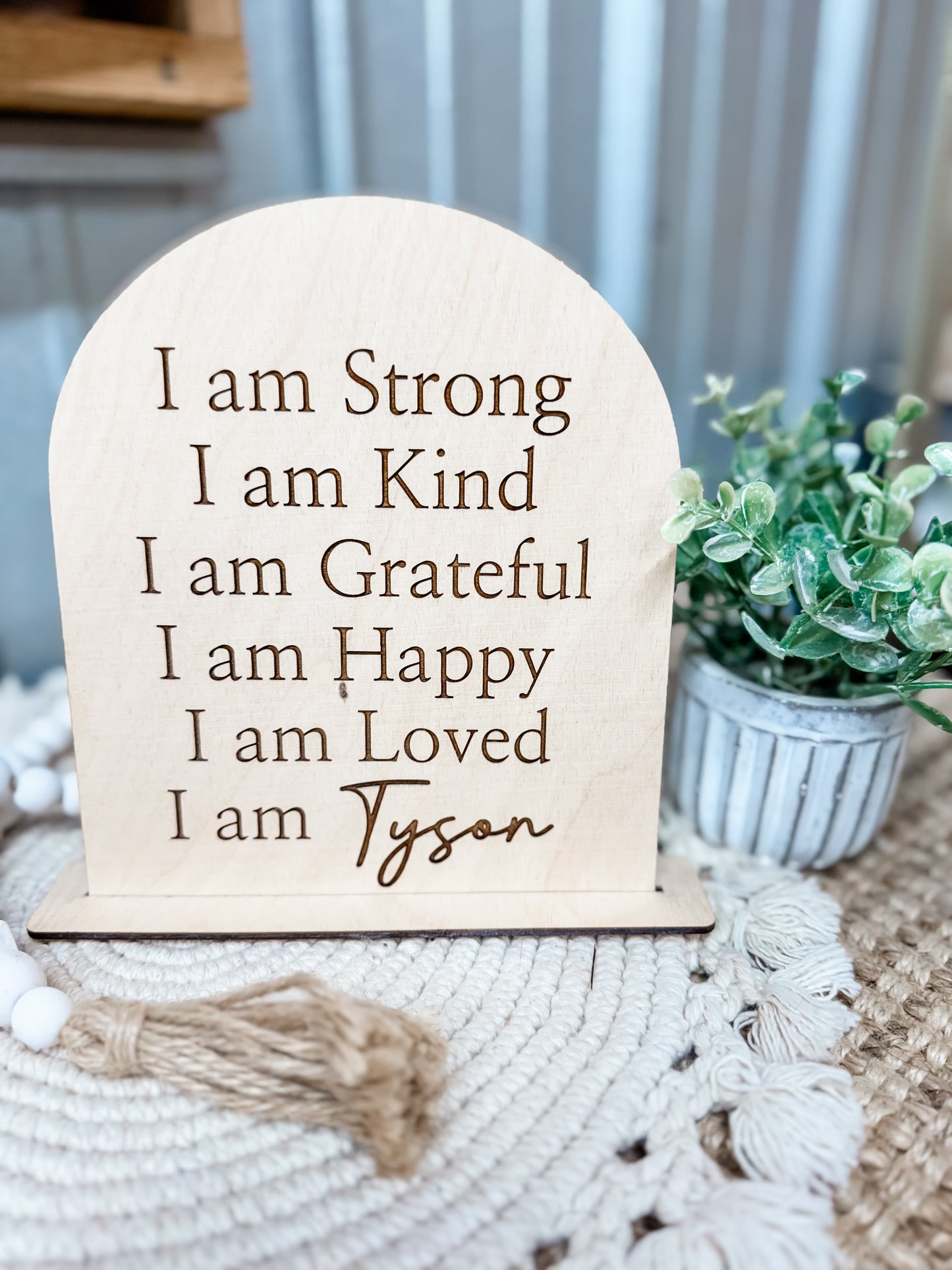 Affirmation Custom | Greenery & Plain