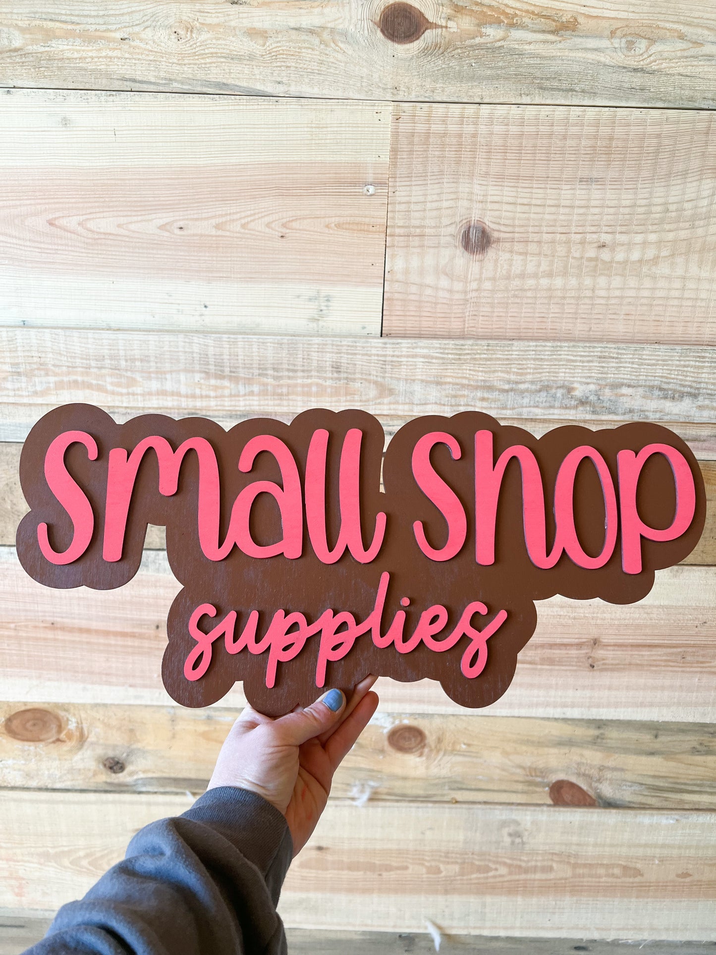 Offset Name Sign 1/8th inch wood