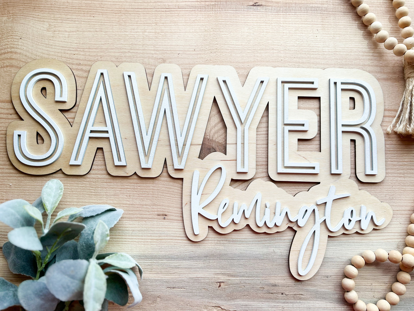 STACKED or SINGLE NAME SIGN