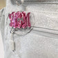 Custom Pink Monogram Bag Tag