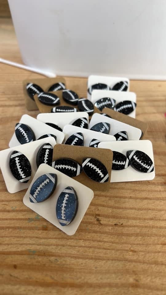 Football Stud Earrings