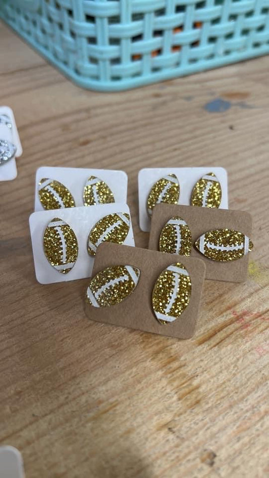 Football Stud Earrings