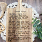Custom Recipe Cutting Board
