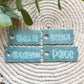 Teal Glitter Name Cup Tag