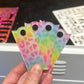 Blank Rainbow Cheetah Cup Tags