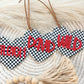 Black and white Checkered Vday tag