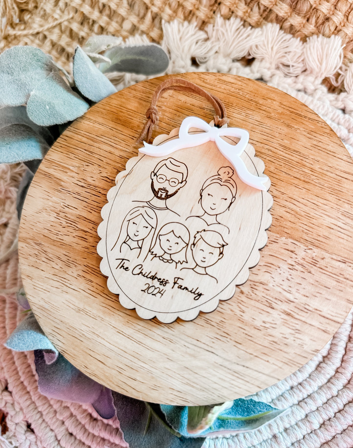 Line People Family Ornament