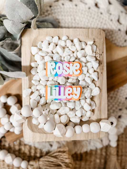 RAINBOW PRINTED CLIP