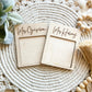Engraved Post It Holder Natural Wood