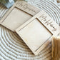 Engraved Post It Holder Natural Wood