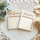 Engraved Post It Holder Natural Wood
