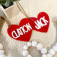 Red and White Heart Tags