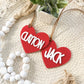 Red and White Heart Tags