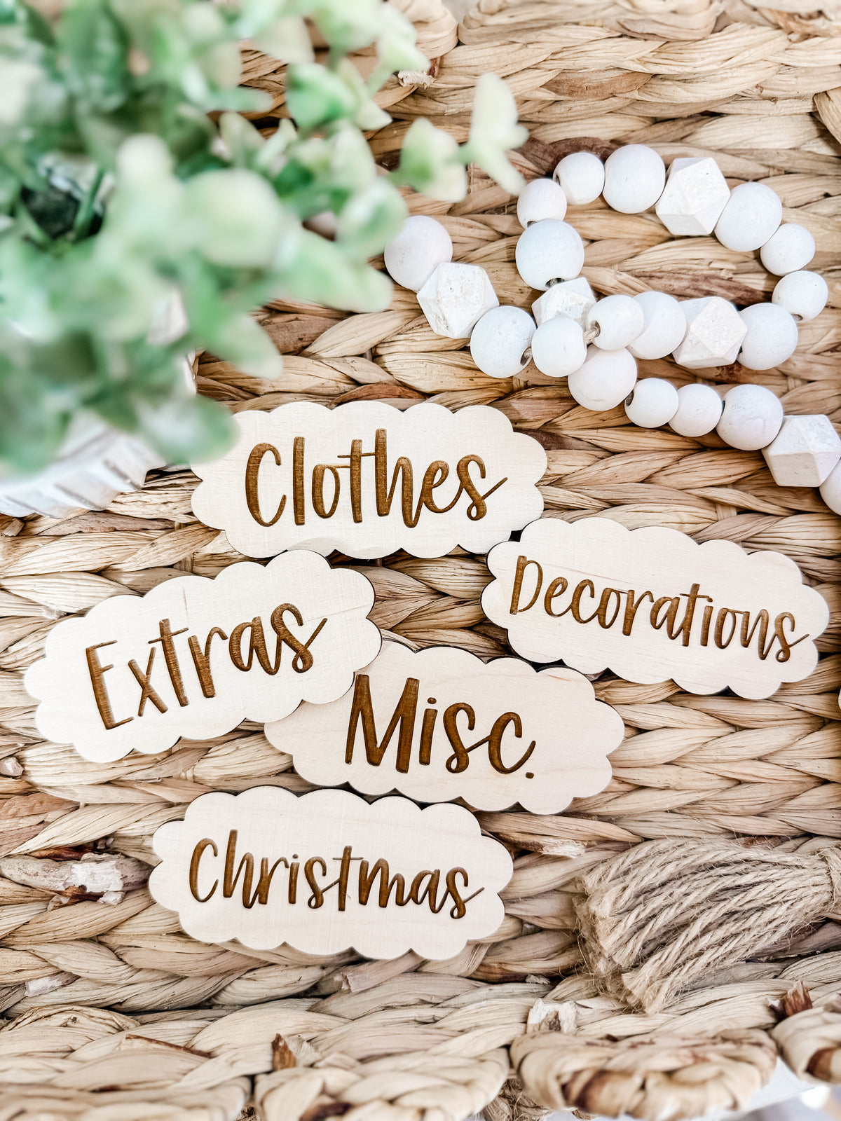 Storage Labels Pretty WOODEN STORAGE LABELS – Itty Bitty Peach