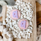 LIGHT PINK AND CREAM SCALLOP INITAL CLIP