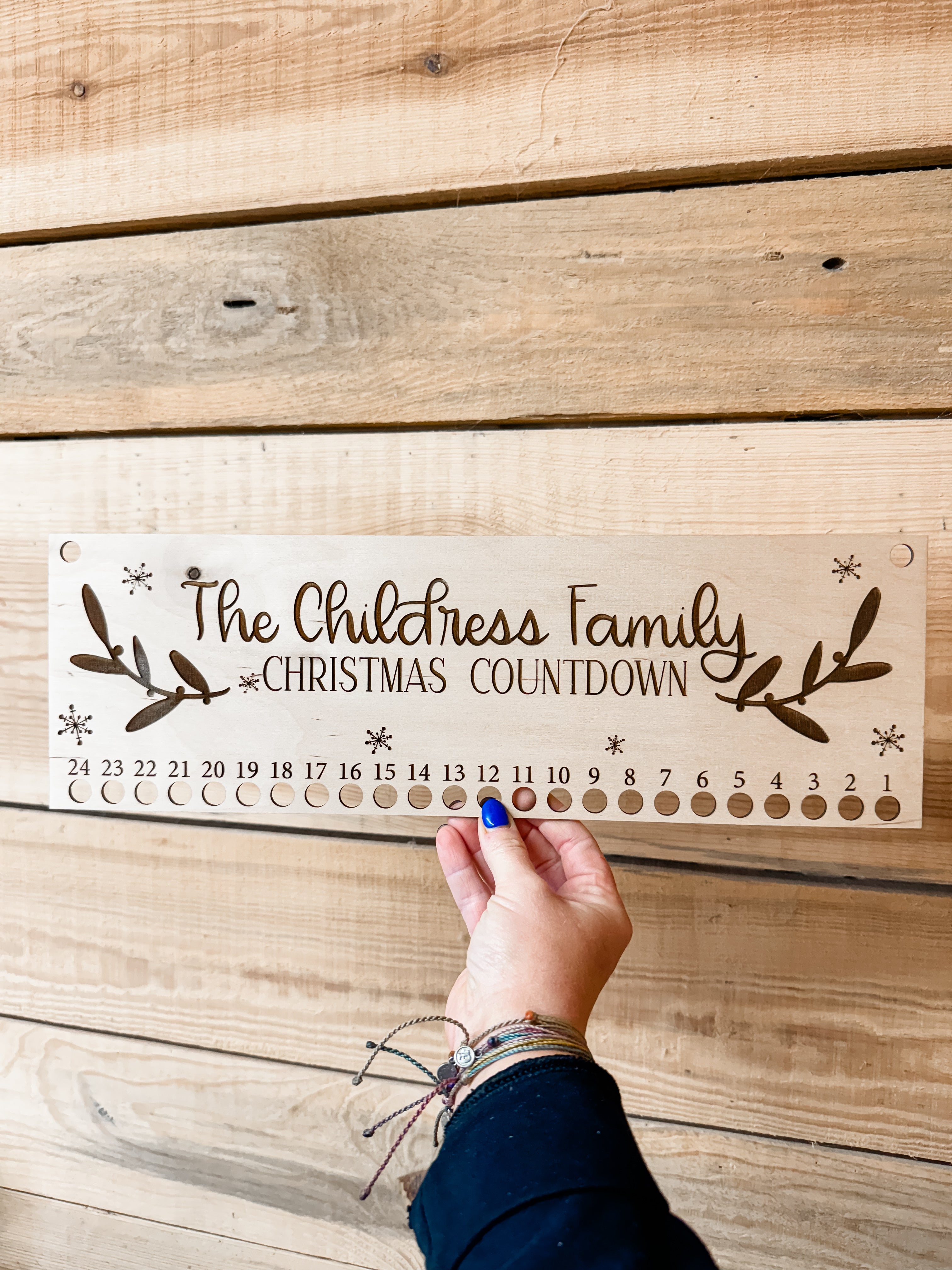 Christmas Count Down Sign – Itty Bitty Peach