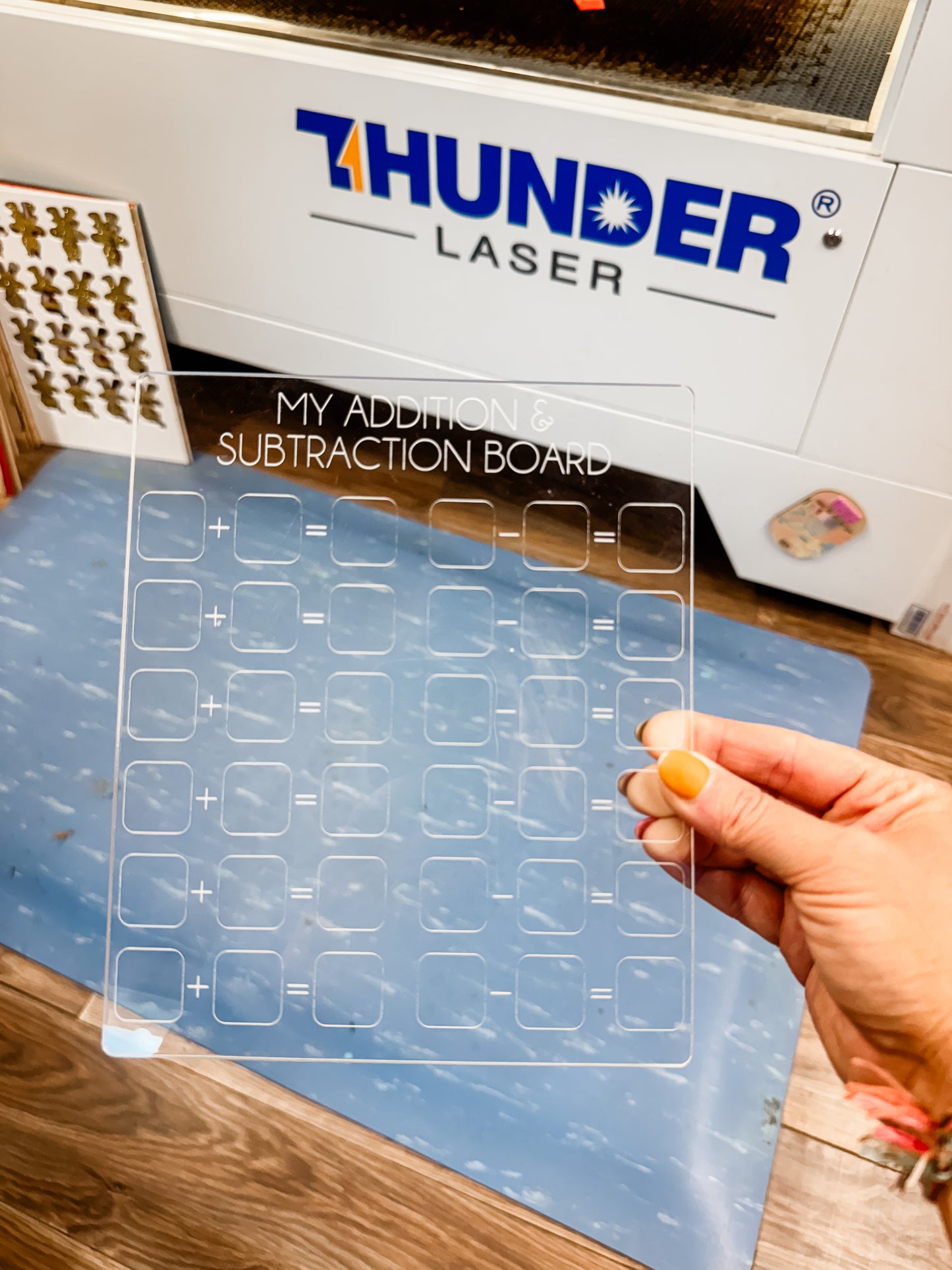 ADDITION AND SUBTRACTION DRY ERASE BOARD