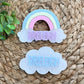 Rainbow and Cloud Hair Clip