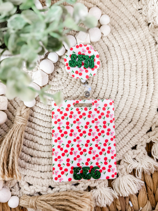 CHERRIES BADGE REEL & BUDDY