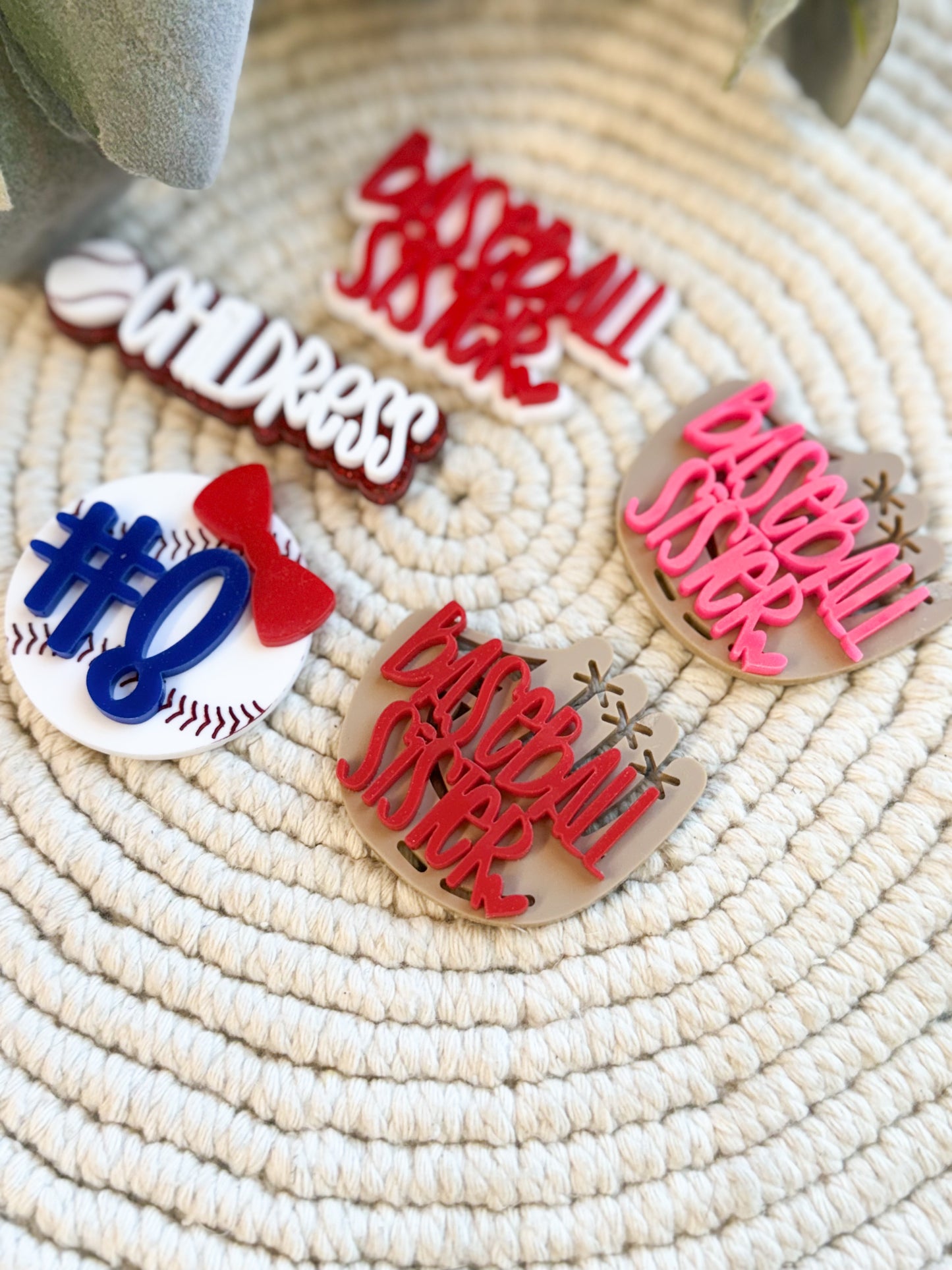 Baseball Sister Hair Clips