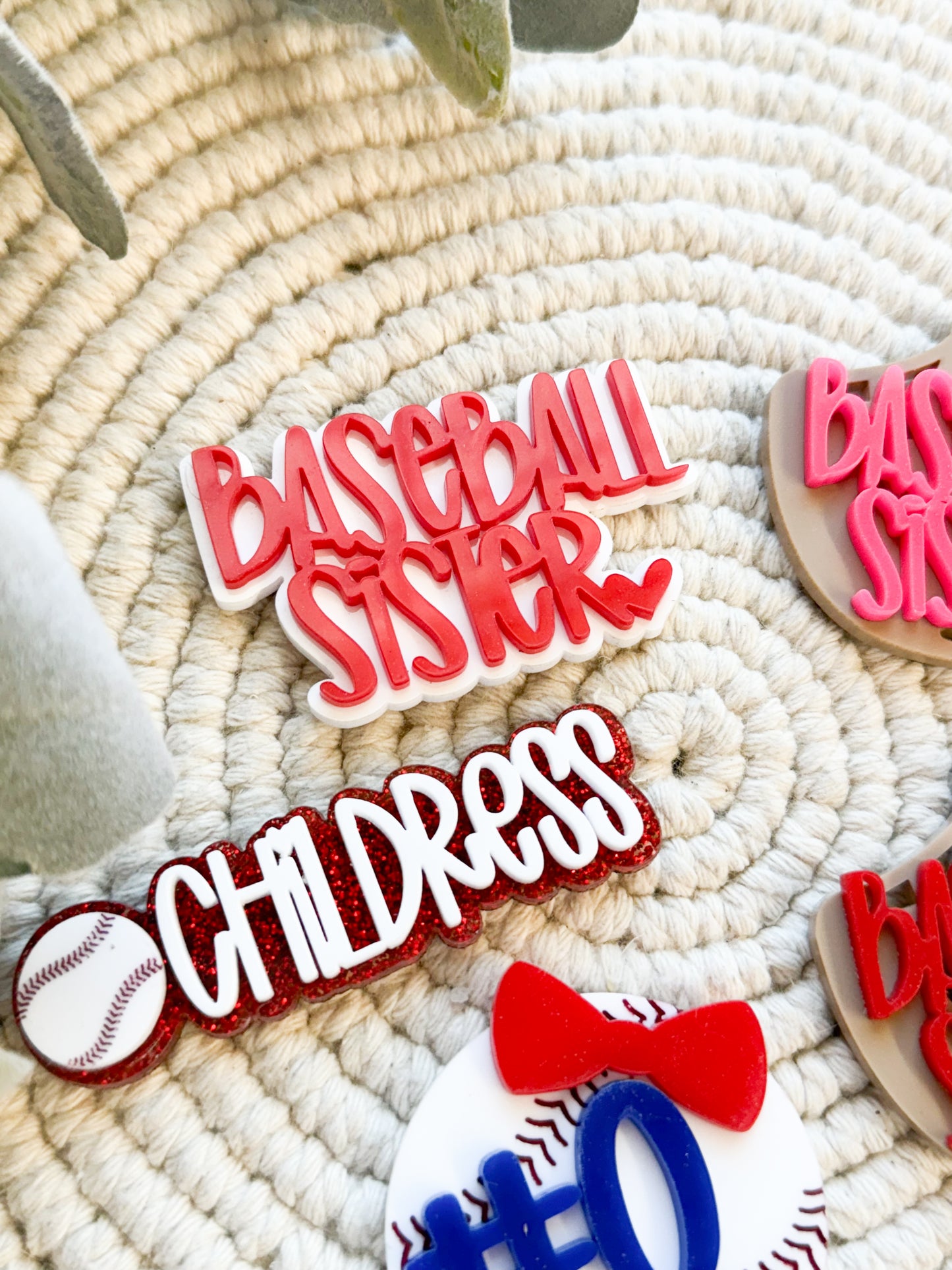 Baseball Sister Hair Clips