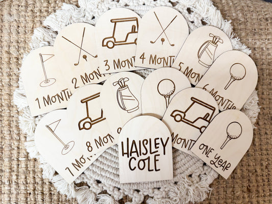 GOLF BABY MILESTONE SET