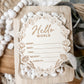 HELLO WORLD FLORAL BABY SIGN