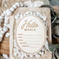 DOUBLE LINE BOY HELLO WORLD SIGN