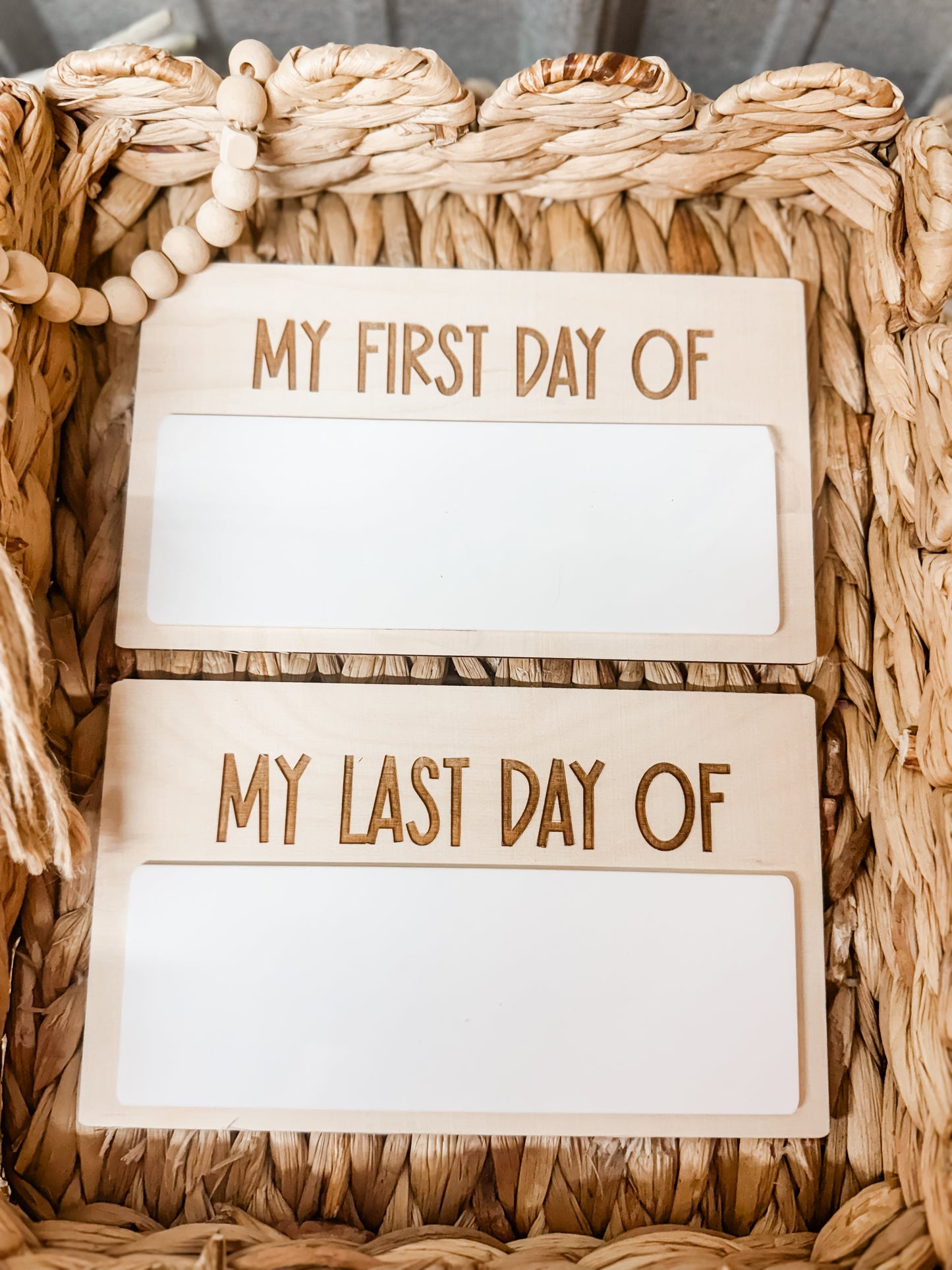ENGRAVED BLOCK FIRST/LAST DAY SCHOOL SIGN