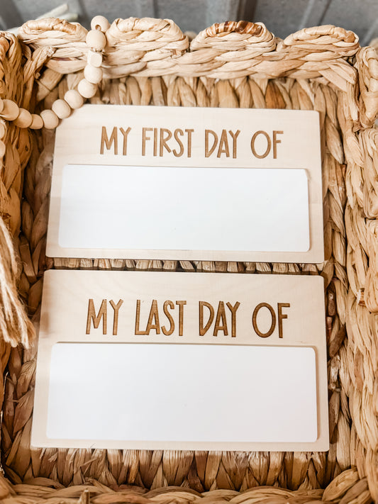 ENGRAVED BLOCK FIRST/LAST DAY SCHOOL SIGN