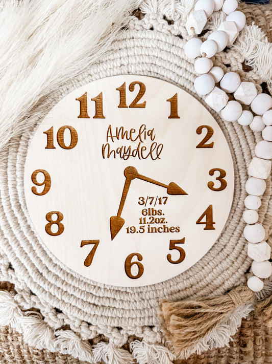 BIRTH STAT CLOCK SIGN