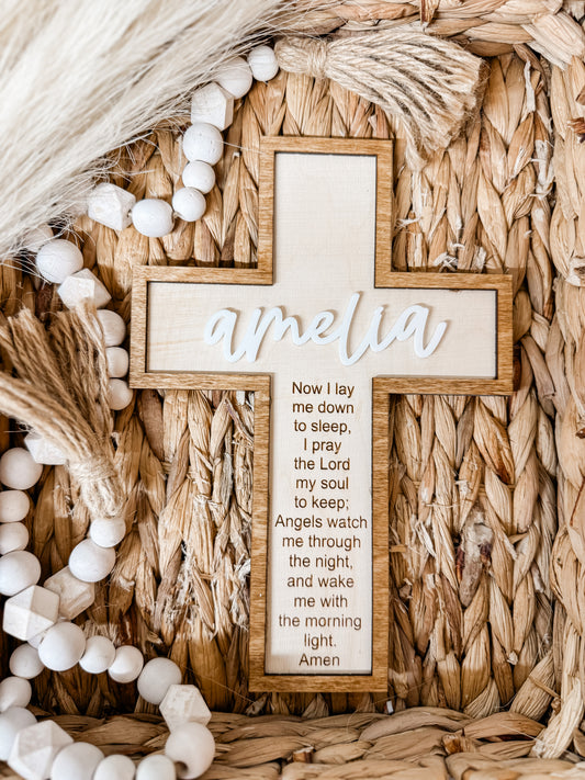 PERSONALIZED BEDTIME PRAYER CROSS