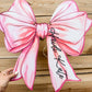 PINK BOW DOOR HANGER WITH NAME
