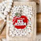 BOW APPLE BAG TAG