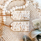 CHRISTMAS STOCKING TAG ENGRAVED BACKER ACRYLIC NAME