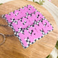 Mama Black Checkered  with Pink Mama Keychain