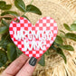 Checkered VDay Tags