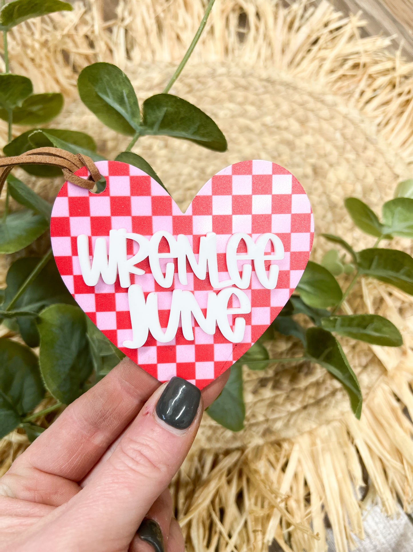 Checkered VDay Tags