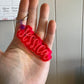 Transparent Pink Acrylic Name Keychain