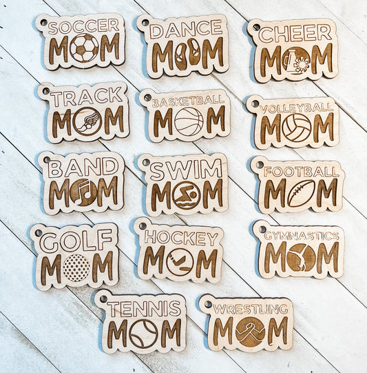 Sports mom keychains