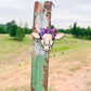 Pink and purple bandana cow keychain