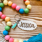 Oval Name Keychain