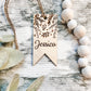 Floral Christmas Stocking Tag