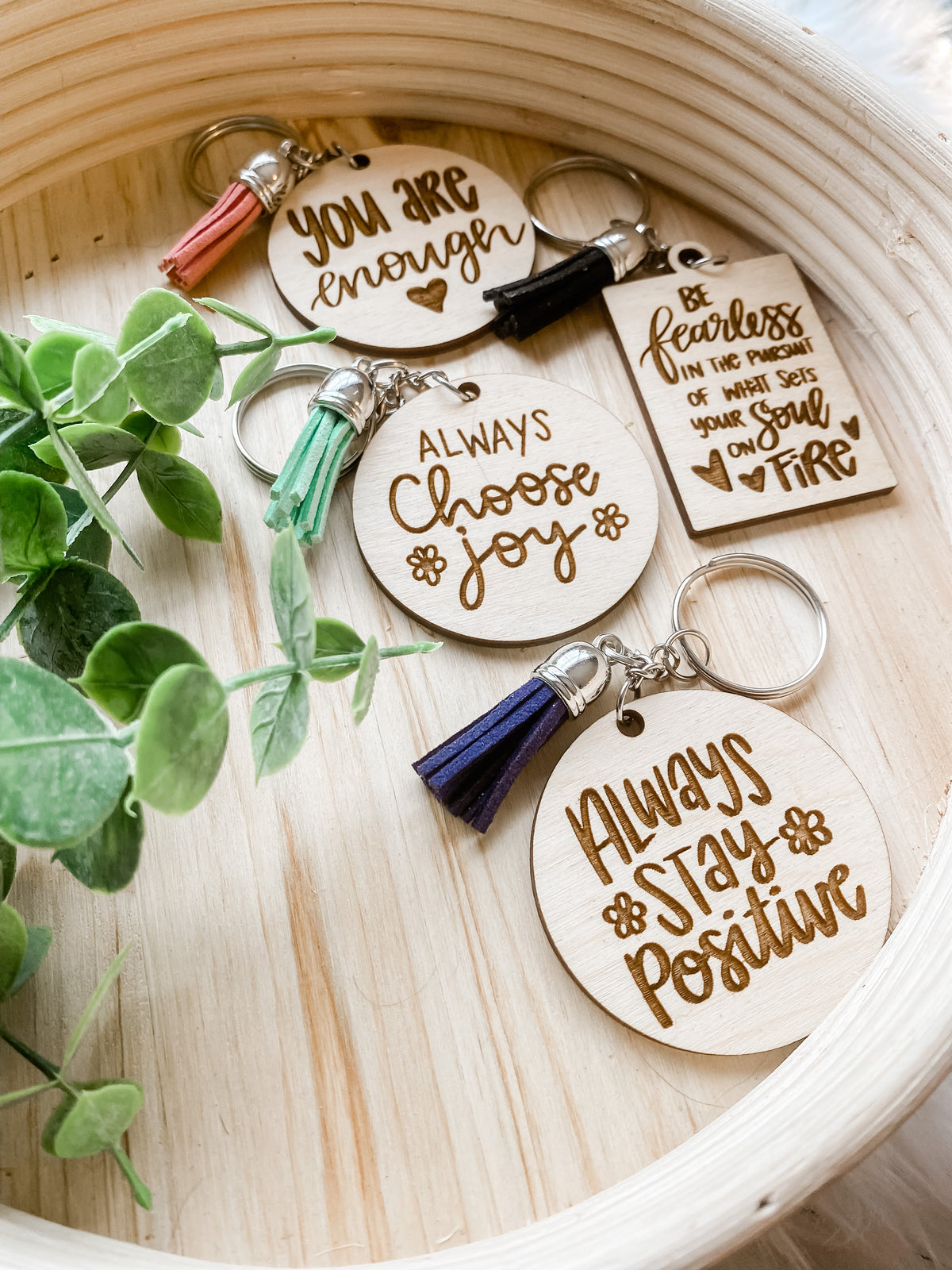 Piositive Keychains Positive Affirmation Keychains – Itty Bitty Peach