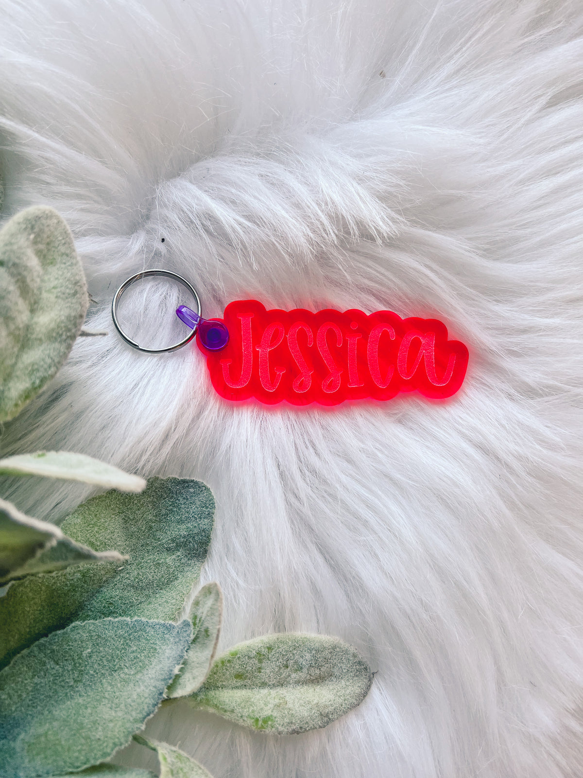Pink Keychains Transparent Transparent Pink Acrylic Name Keychain – Itty Bitty Peach