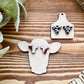 Cow tag and cow head earring holders
