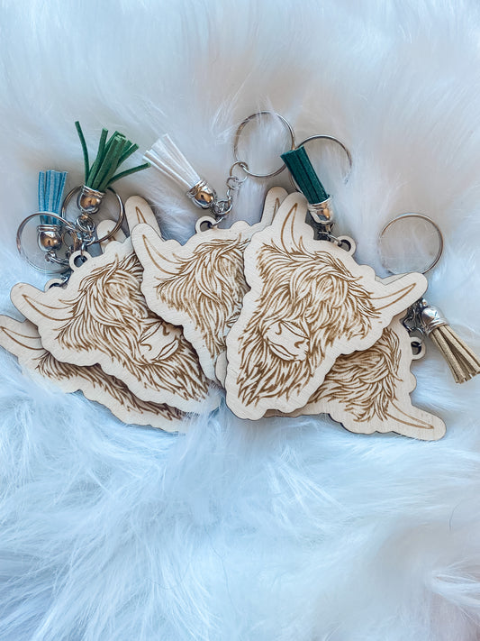 Highland Cow Keychain