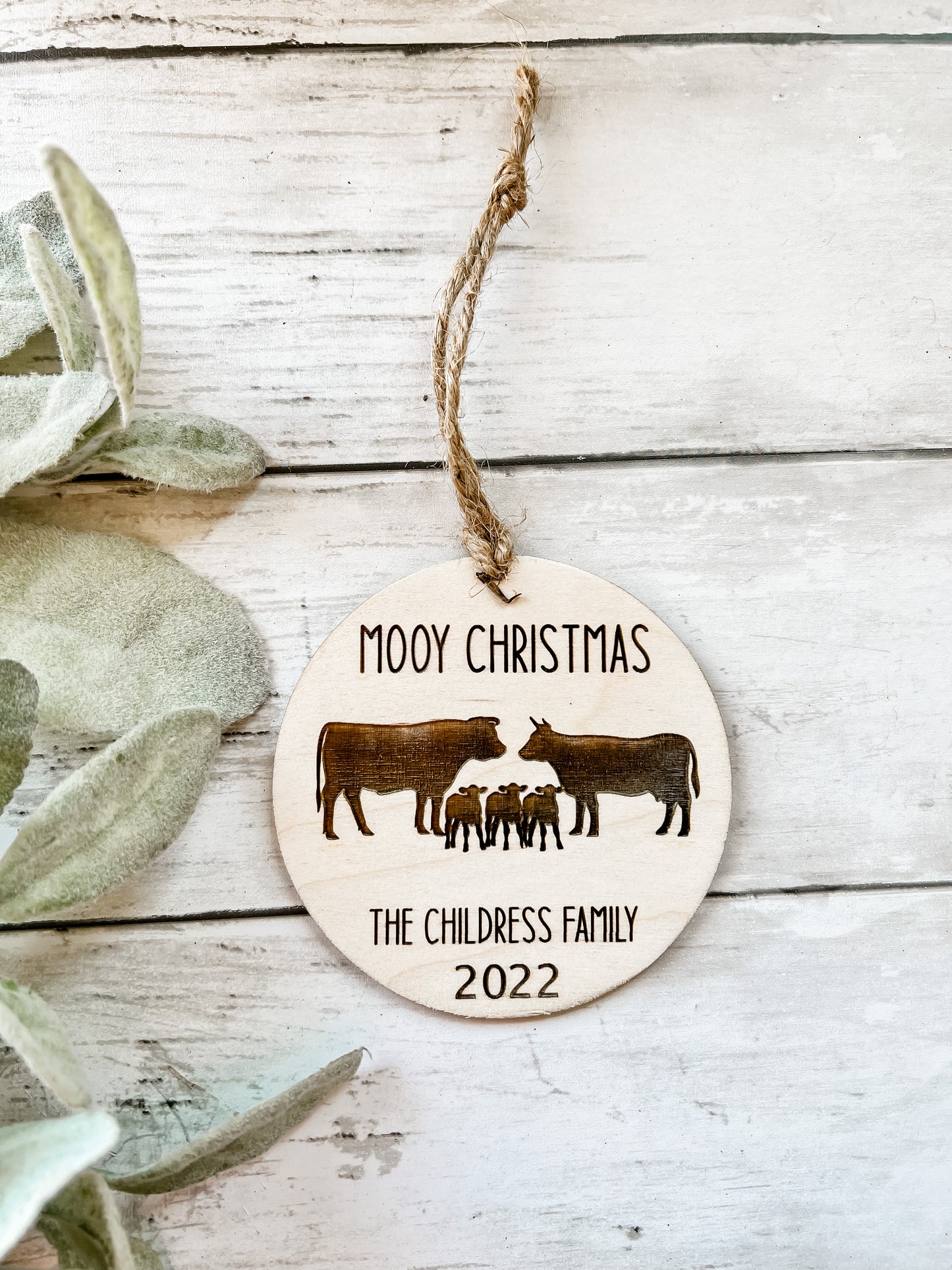 Mooy Christmas Ornaments With Cows